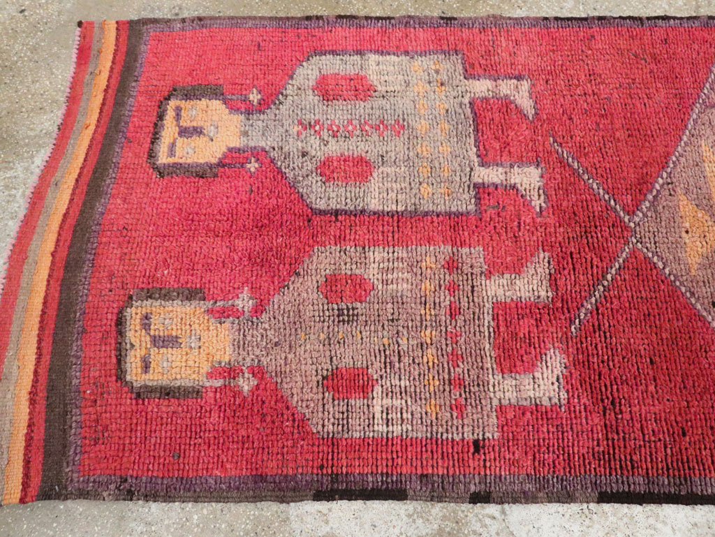 Vintage Turkish Anatolian Pictorial Runner, No.29678 - Galerie Shabab