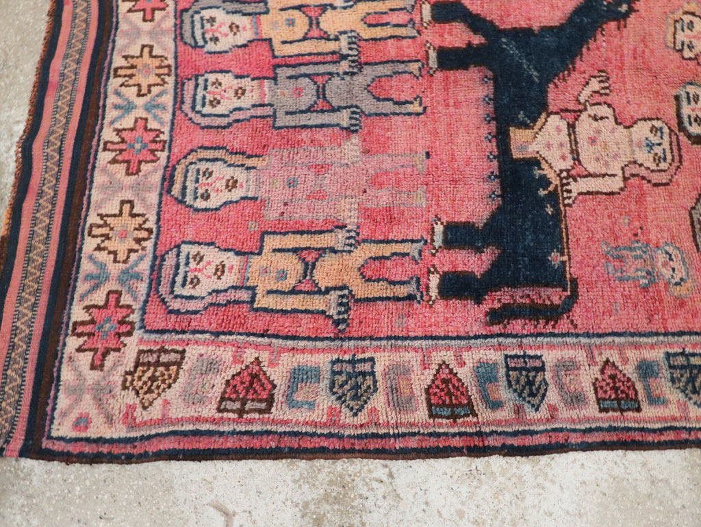 Vintage Turkish Anatolian Pictorial Runner, No.29679 - Galerie Shabab