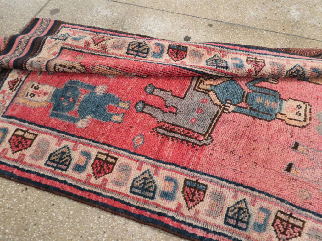 Vintage Turkish Anatolian Pictorial Runner, No.29679 - Galerie Shabab