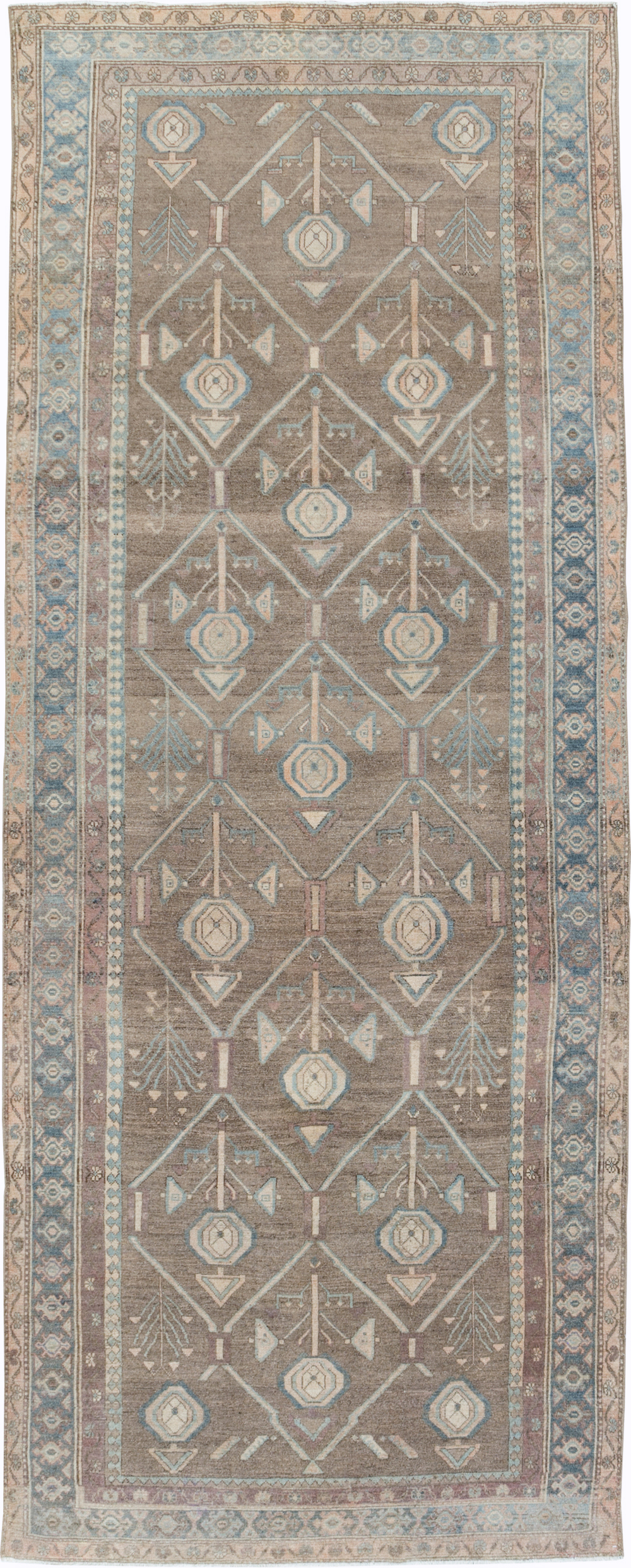 Vintage Persian Malayer Wide Gallery Runner, No.29680 - Galerie Shabab