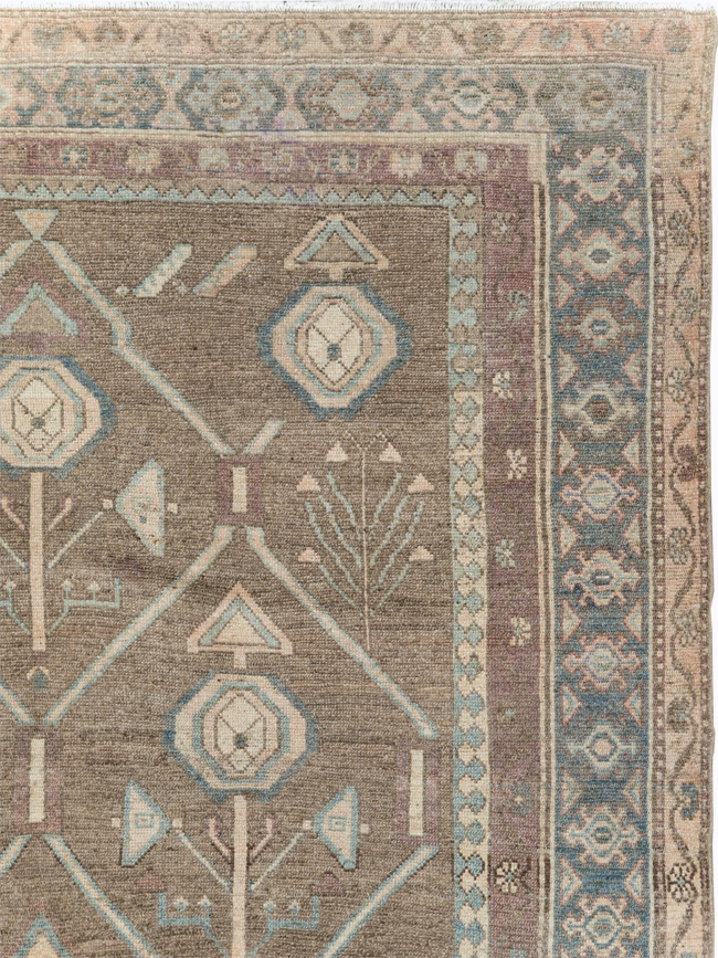 Vintage Persian Malayer Wide Gallery Runner, No.29680 - Galerie Shabab