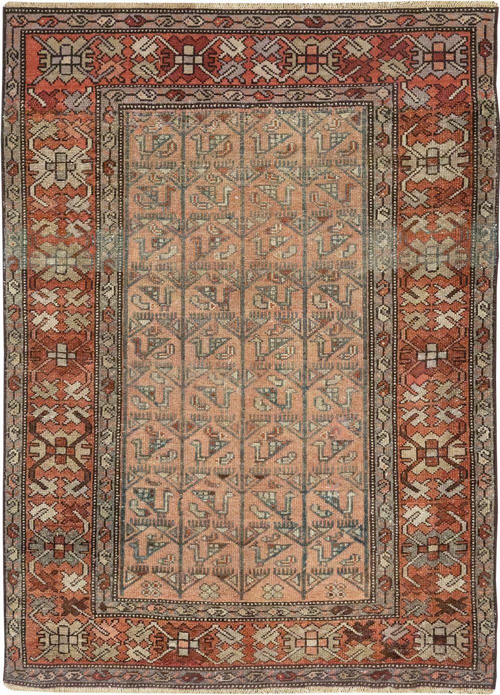 Antique Persian Malayer Throw Rug, No.29682 - Galerie Shabab