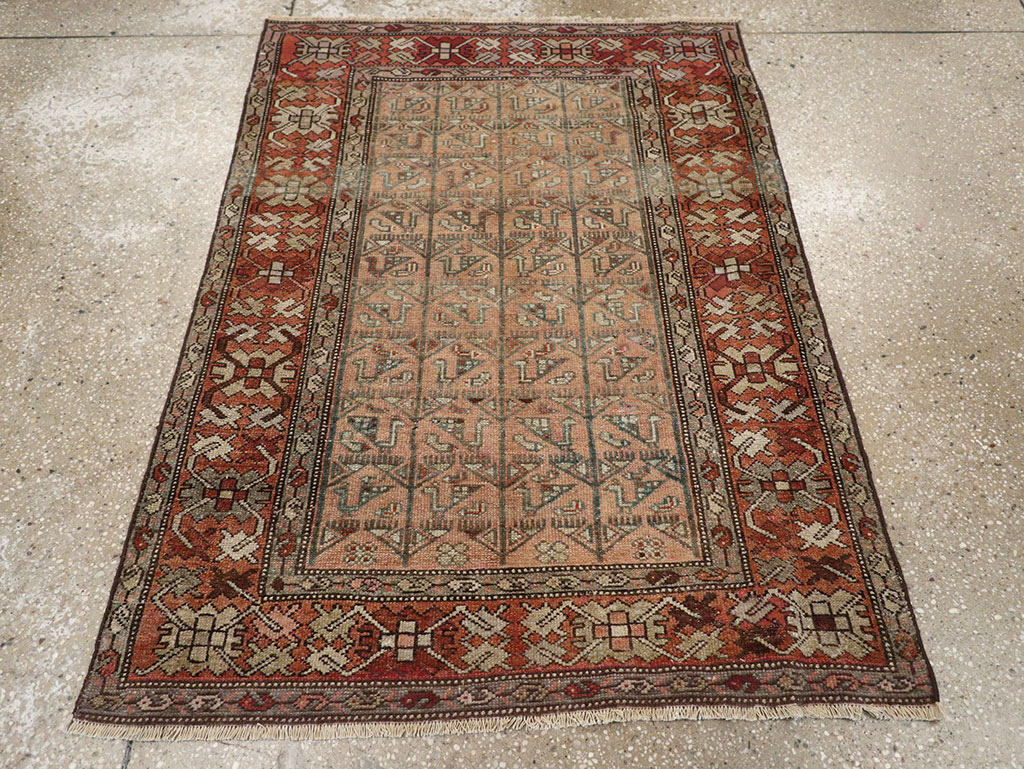 Antique Persian Malayer Throw Rug, No.29682 - Galerie Shabab