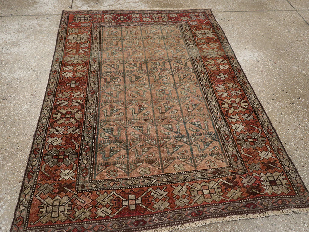 Antique Persian Malayer Throw Rug, No.29682 - Galerie Shabab