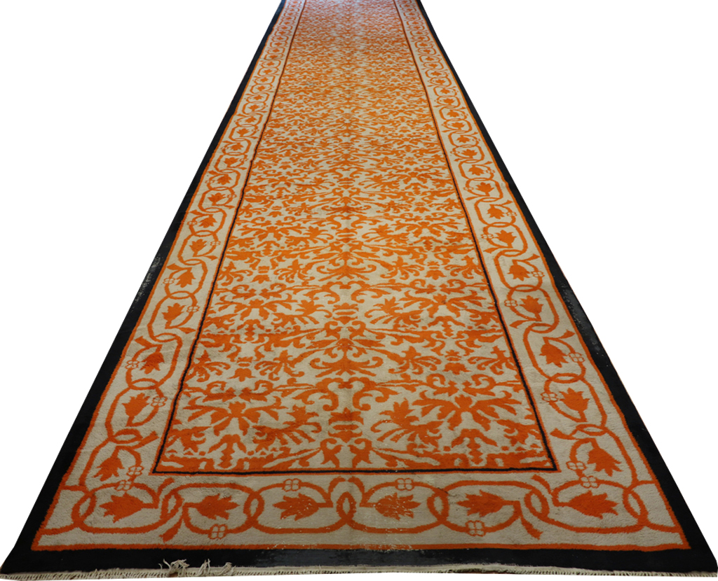 Vintage Indian Lahore Long Gallery Carpet, No.29683 - Galerie Shabab