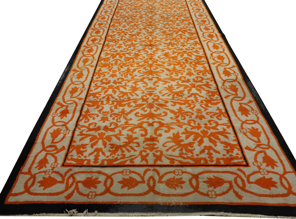 Vintage Indian Lahore Long Gallery Carpet, No.29683 - Galerie Shabab