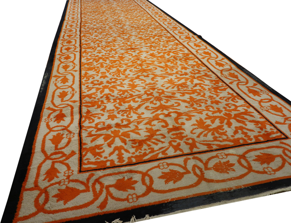 Vintage Indian Lahore Long Gallery Carpet, No.29683 - Galerie Shabab