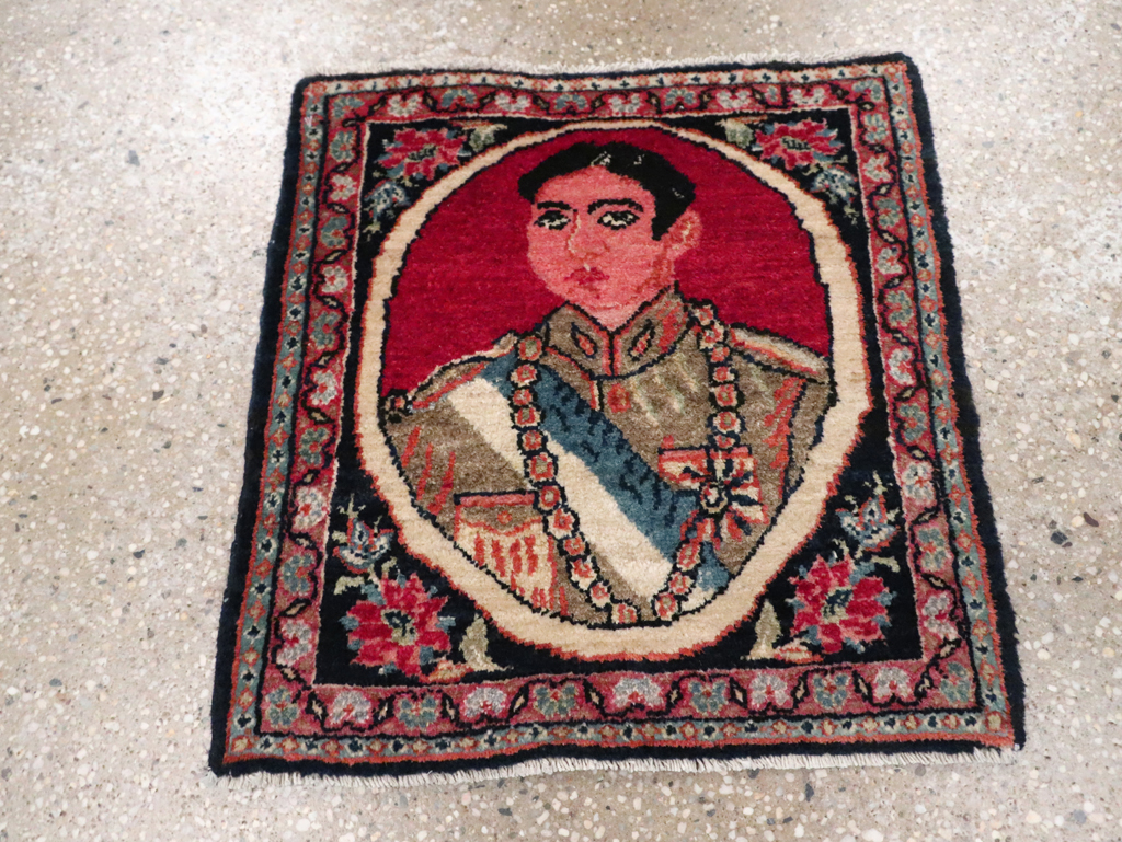 Vintage Persian Tabriz Pictorial Rug (Pair: 2 of 2), No.29686 - Galerie Shabab