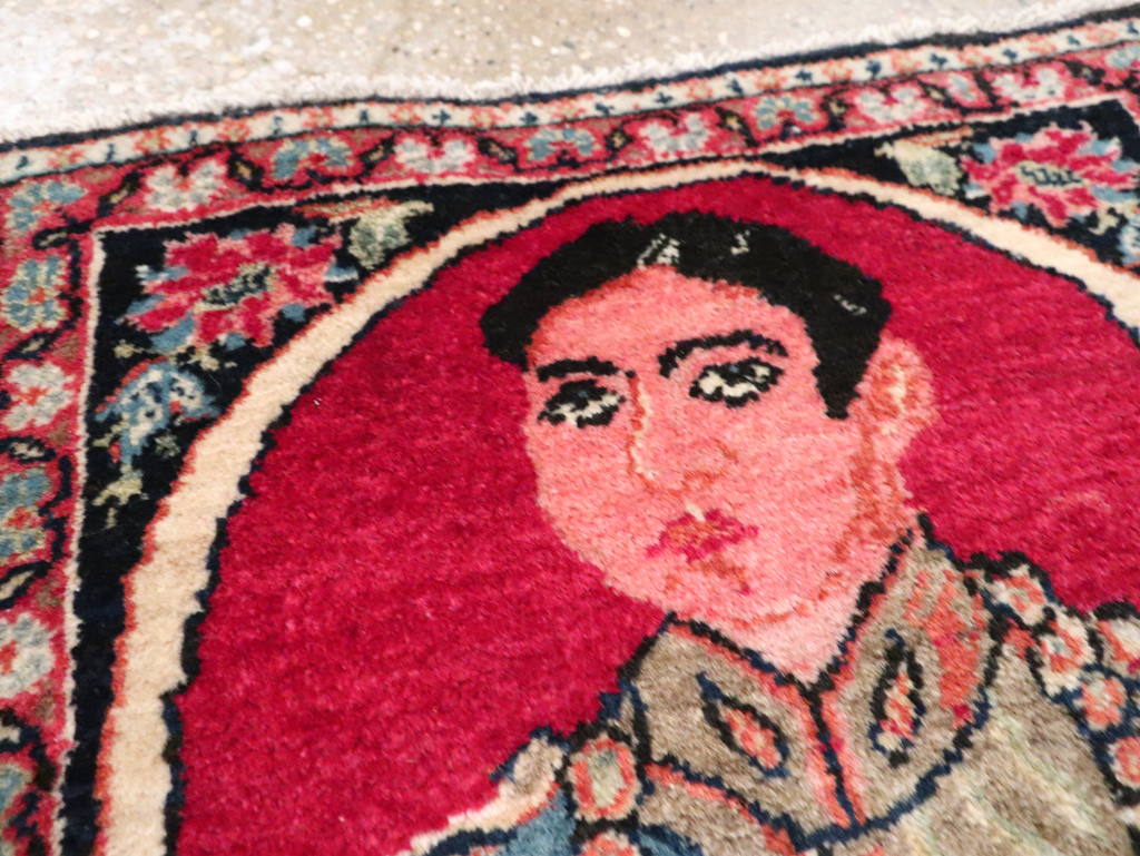 Vintage Persian Tabriz Pictorial Rug (Pair: 2 of 2), No.29686 - Galerie Shabab