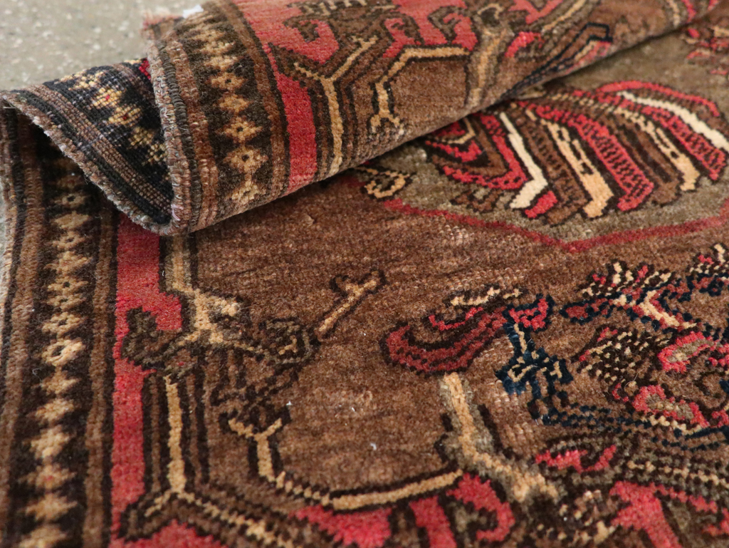 Antique Persian Malayer Pictorial Throw Rug, No.29687 - Galerie Shabab