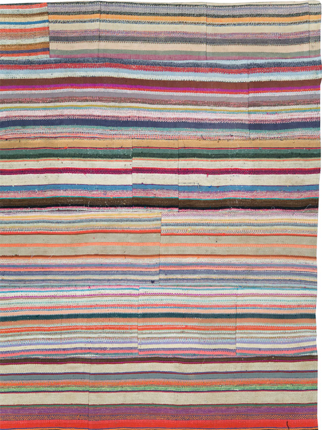 Contemporary Turkish Oversize Flatweave, No.29689 - Galerie Shabab