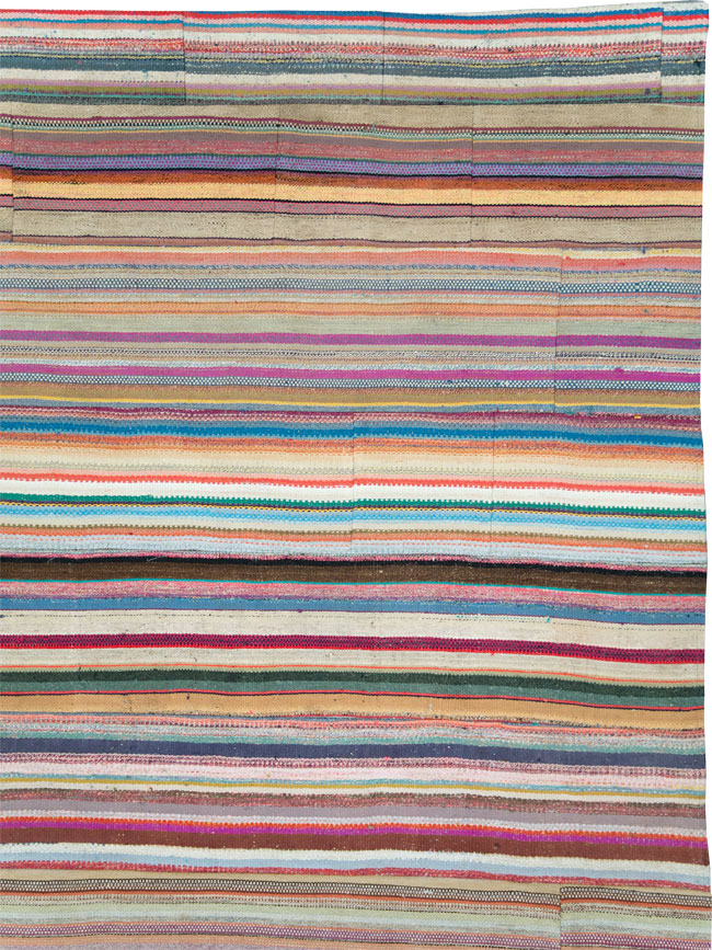 Contemporary Turkish Oversize Flatweave, No.29689 - Galerie Shabab