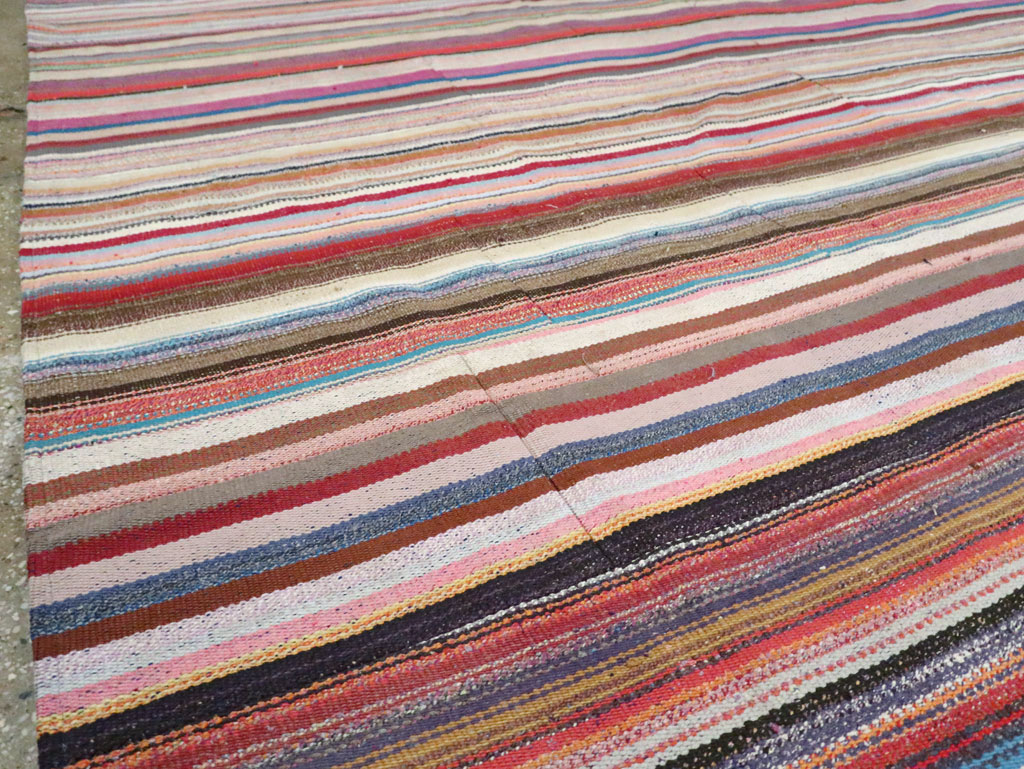 Contemporary Turkish Oversize Flatweave, No.29689 - Galerie Shabab