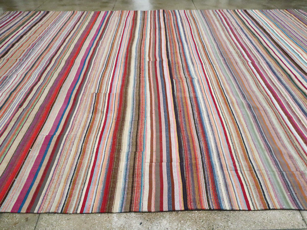 Contemporary Turkish Oversize Flatweave, No.29689 - Galerie Shabab