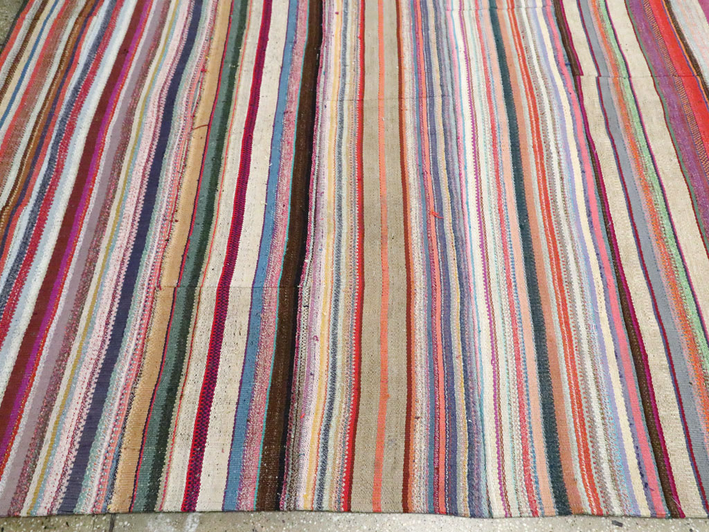 Contemporary Turkish Oversize Flatweave, No.29689 - Galerie Shabab