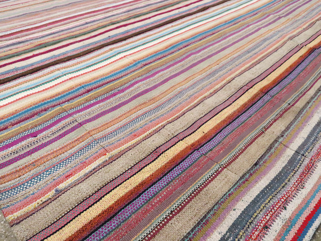 Contemporary Turkish Oversize Flatweave, No.29689 - Galerie Shabab