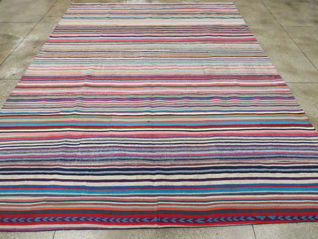 Contemporary Turkish Flatweave Kilim Large Room Size Carpet, No.29690 - Galerie Shabab