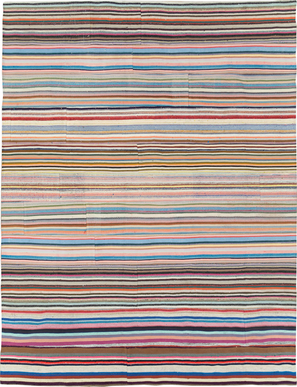 Contemporary Turkish Flatweave Kilim Room Size Carpet, No.29691 - Galerie Shabab