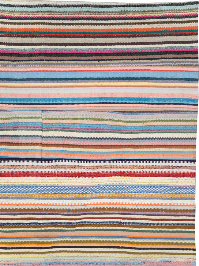 Contemporary Turkish Flatweave Kilim Room Size Carpet, No.29691 - Galerie Shabab