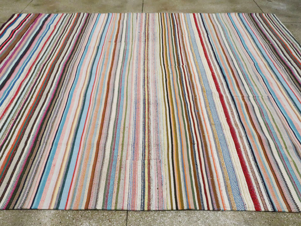 Contemporary Turkish Flatweave Kilim Room Size Carpet, No.29691 - Galerie Shabab