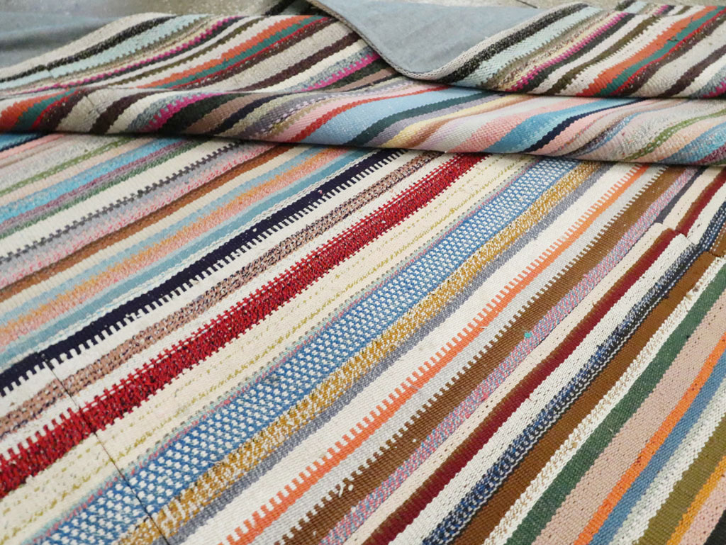 Contemporary Turkish Flatweave Kilim Room Size Carpet, No.29691 - Galerie Shabab