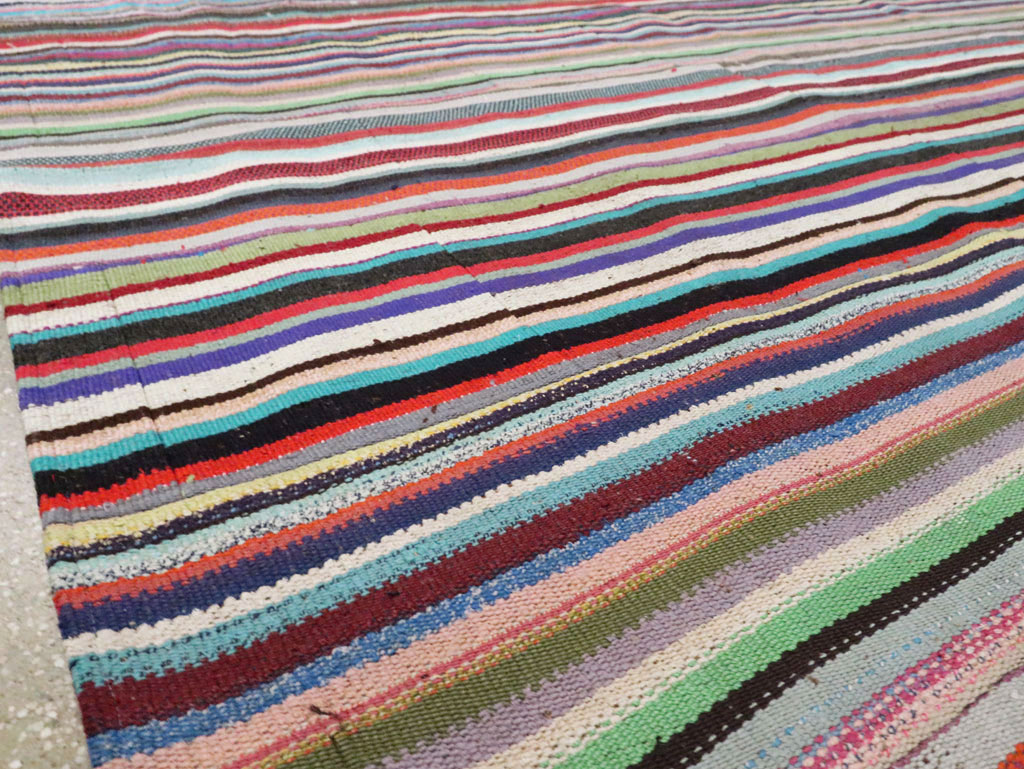 Contemporary Colorful Turkish Flat-Weave Kilim, No.29692 - Galerie Shabab