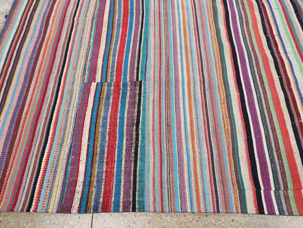 Contemporary Colorful Turkish Flat-Weave Kilim, No.29692 - Galerie Shabab