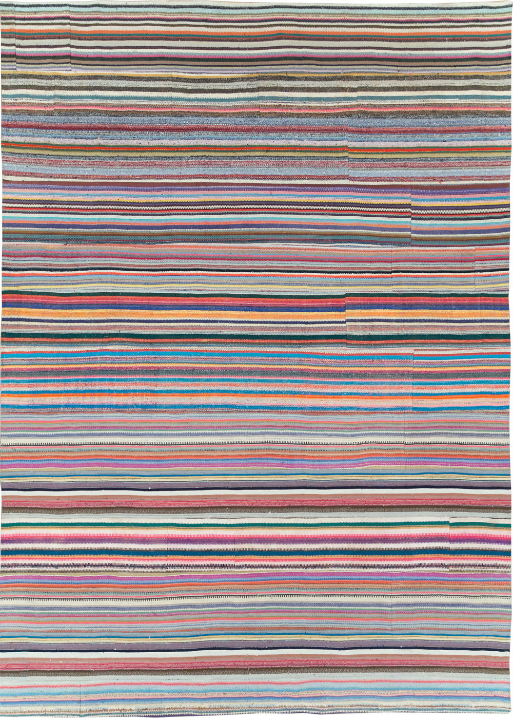 Contemporary Turkish Flatweave Kilim Room Size Carpet, No.29693 - Galerie Shabab