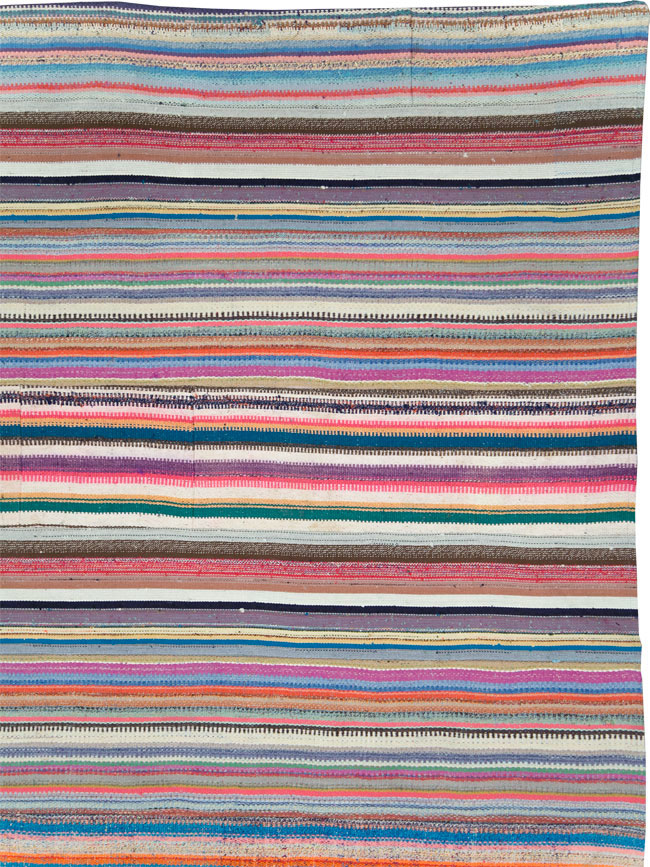 Contemporary Turkish Flatweave Kilim Room Size Carpet, No.29693 - Galerie Shabab