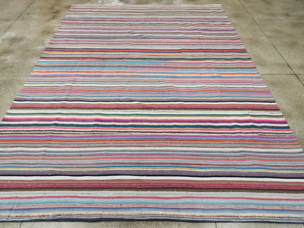 Contemporary Turkish Flatweave Kilim Room Size Carpet, No.29693 - Galerie Shabab