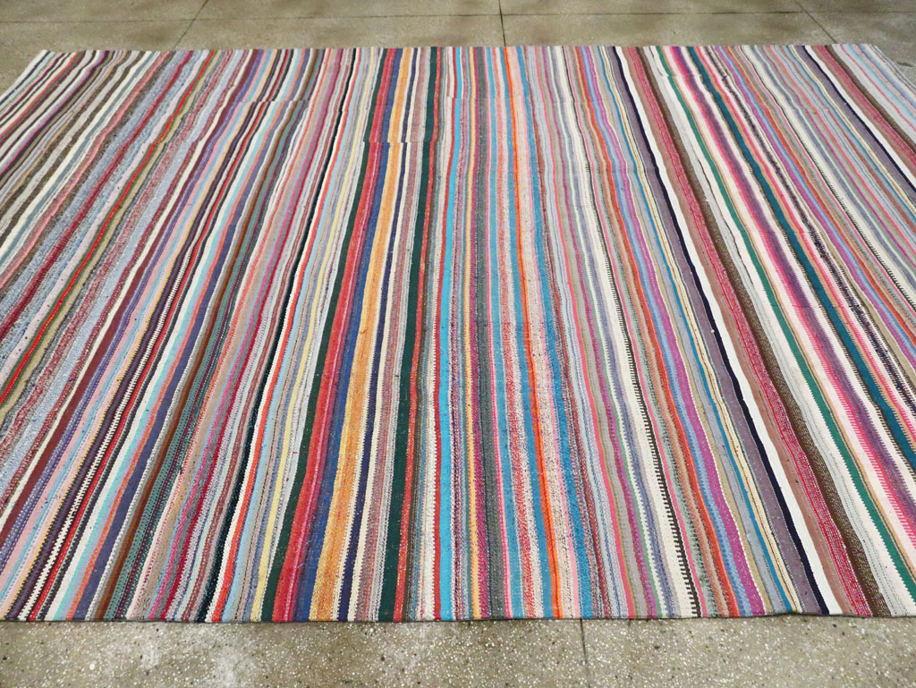 Contemporary Turkish Flatweave Kilim Room Size Carpet, No.29693 - Galerie Shabab