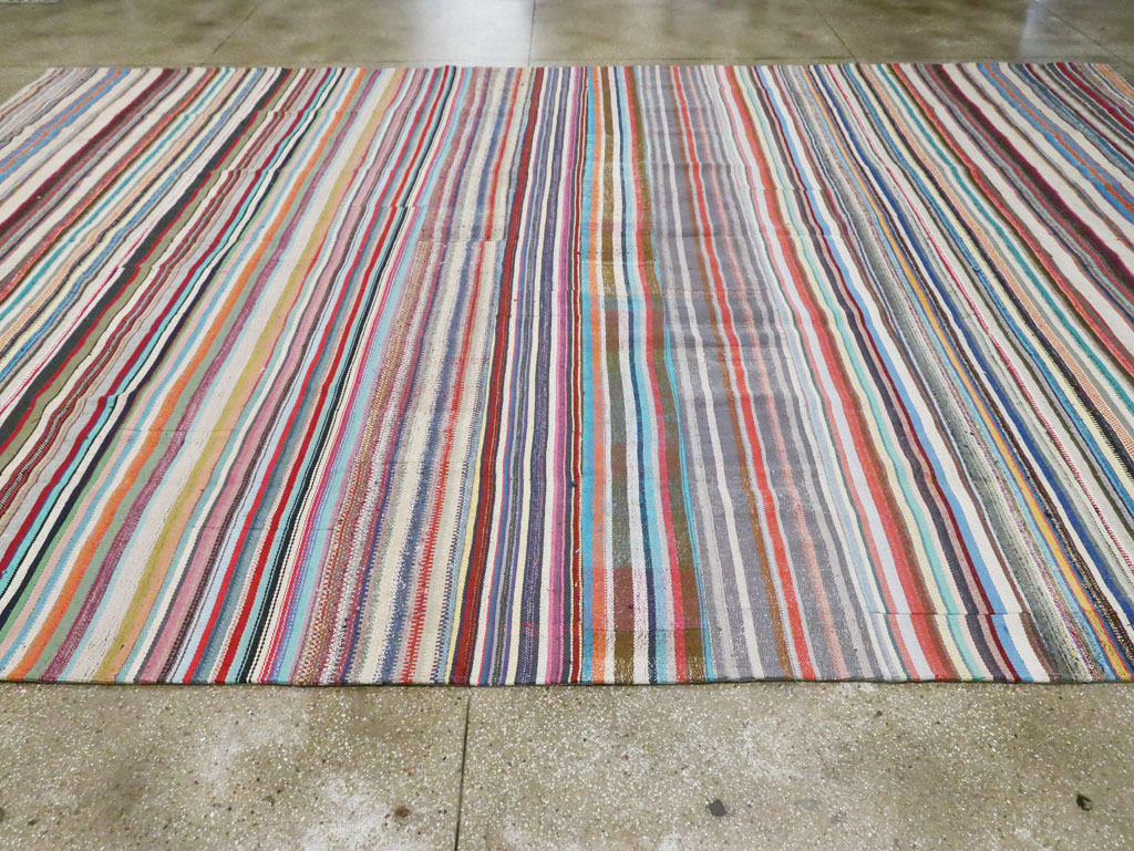 Contemporary Turkish Flatweave Oversize Carpet, No.29694 - Galerie Shabab