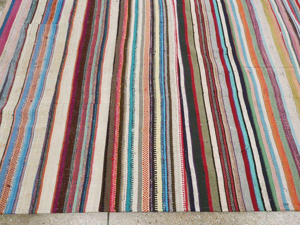 Contemporary Turkish Flatweave Oversize Carpet, No.29694 - Galerie Shabab