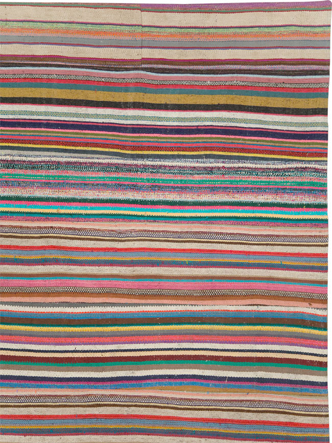 Contemporary Turkish Flatweave Kilim Room Size Carpet, No.29695 - Galerie Shabab