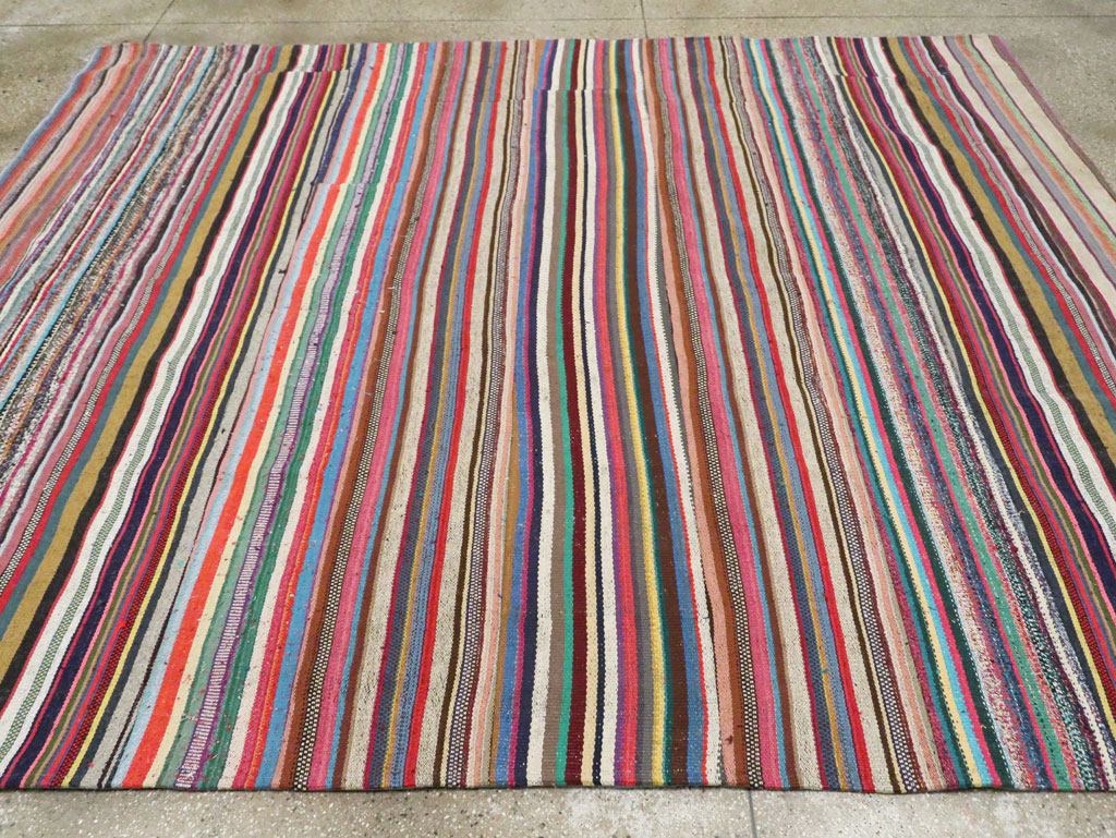 Contemporary Turkish Flatweave Kilim Room Size Carpet, No.29695 - Galerie Shabab