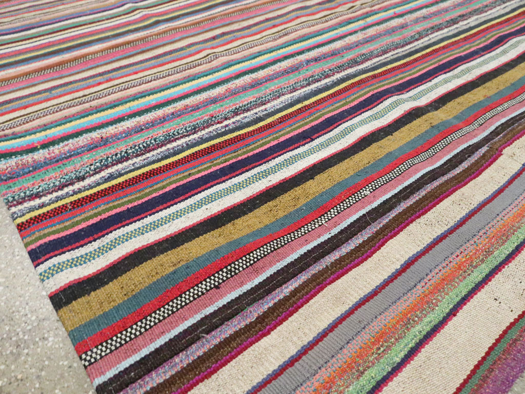 Contemporary Turkish Flatweave Kilim Room Size Carpet, No.29695 - Galerie Shabab