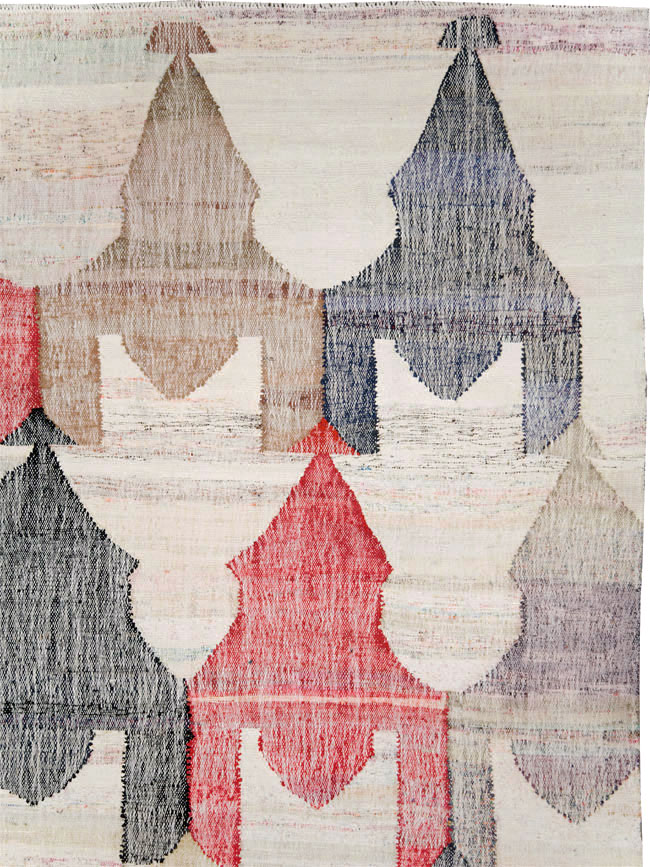 Turkish Contemporary Flatweave Kilim Large Room Size Carpet, No.29696 - Galerie Shabab