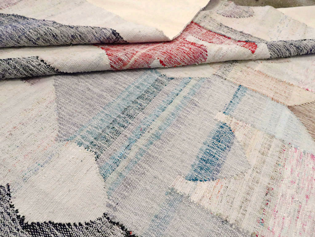 Turkish Contemporary Flatweave Kilim Large Room Size Carpet, No.29696 - Galerie Shabab