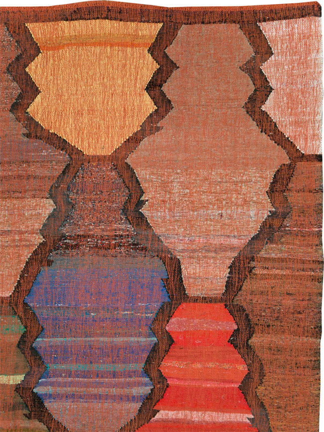 Contemporary Turkish Flatweave Kilim Room Size Carpet, No.29697 - Galerie Shabab