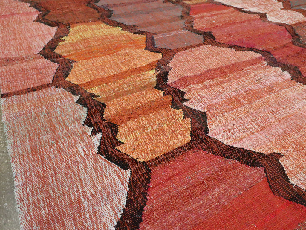 Contemporary Turkish Flatweave Kilim Room Size Carpet, No.29697 - Galerie Shabab