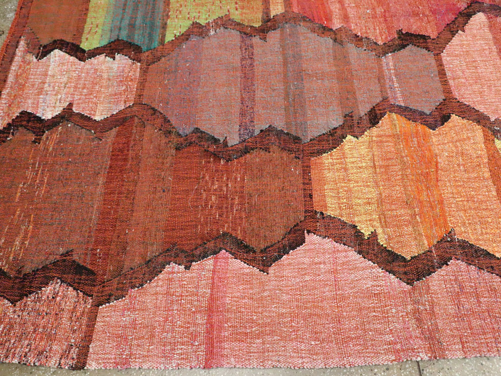 Contemporary Turkish Flatweave Kilim Room Size Carpet, No.29697 - Galerie Shabab