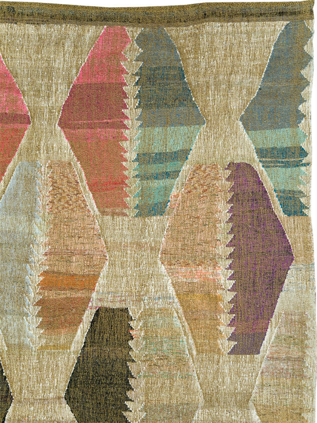 Contemporary Turkish Flatweave Kilim Large Room Size Carpet, No.29698 - Galerie Shabab