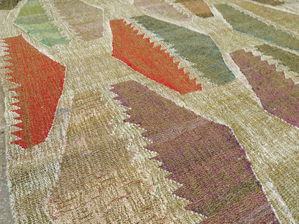 Contemporary Turkish Flatweave Kilim Large Room Size Carpet, No.29698 - Galerie Shabab