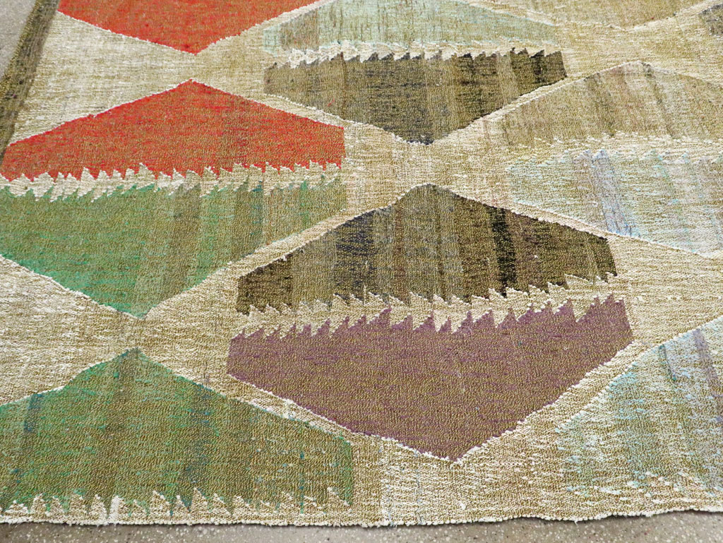 Contemporary Turkish Flatweave Kilim Large Room Size Carpet, No.29698 - Galerie Shabab