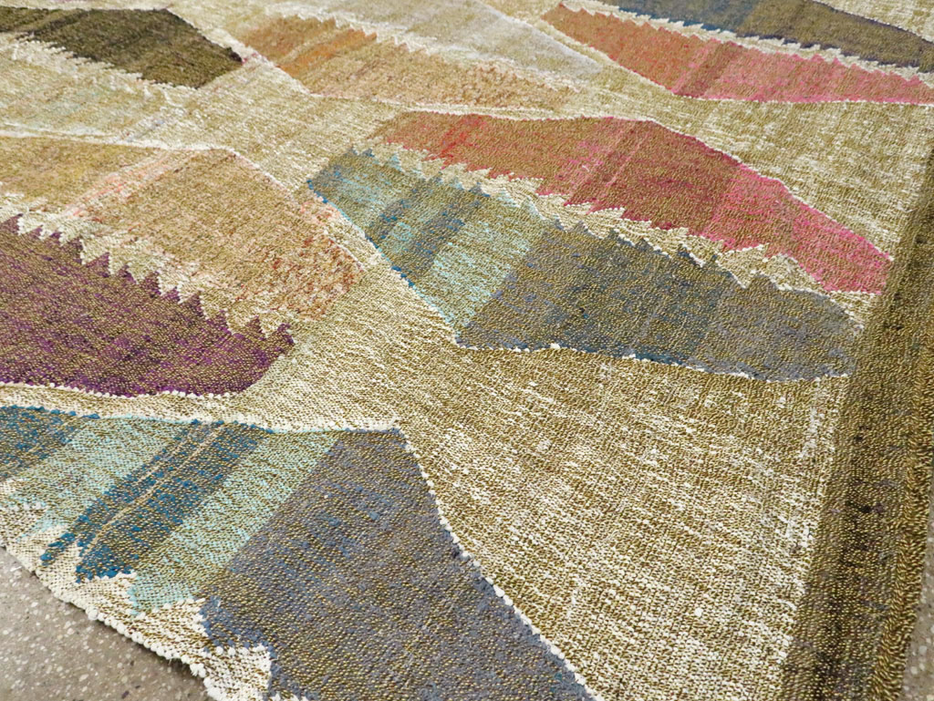 Contemporary Turkish Flatweave Kilim Large Room Size Carpet, No.29698 - Galerie Shabab