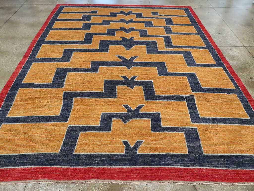 Contemporary Turkish Tulu Room Size Carpet, No.29707 - Galerie Shabab