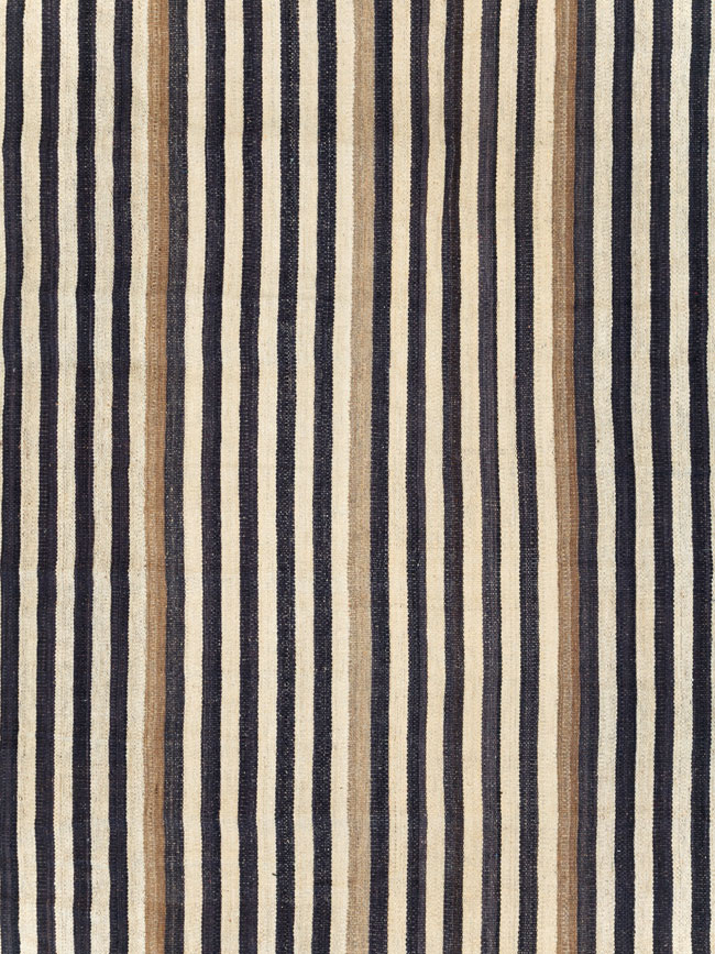 Rustic Modern Turkish Flatweave Kilim Room Size Carpet, No.29724 - Galerie Shabab