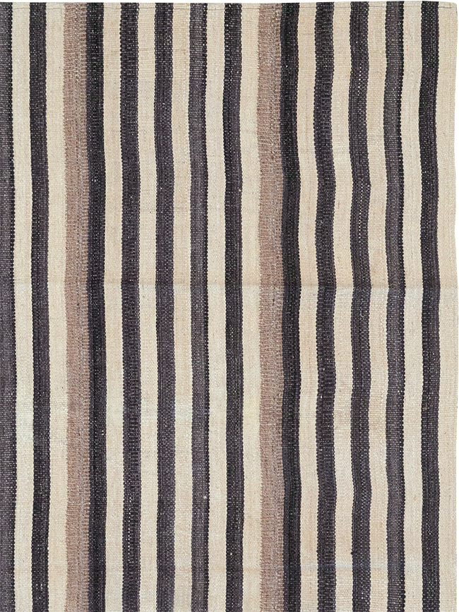 Modern Turkish Flatweave Kilim Small Room Size Carpet, No.29725 - Galerie Shabab