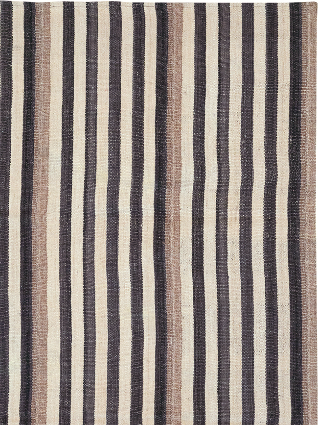 Modern Turkish Flatweave Kilim Small Room Size Carpet, No.29725 - Galerie Shabab