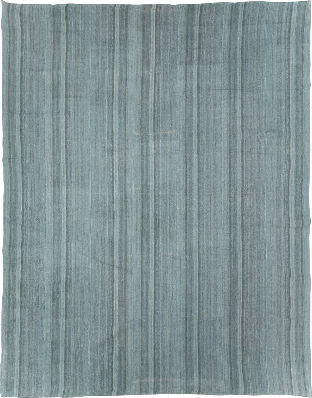 Rustic Modern Turkish Flatweave Kilim Room Size Carpet, No.29728 - Galerie Shabab